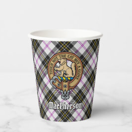 Clan MacPherson Wappen über Dress Tartan Paper Cup Pappbecher