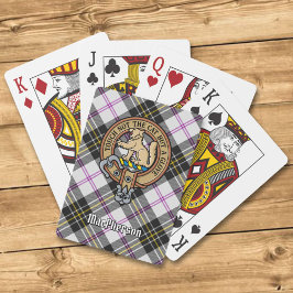 Clan MacPherson Wappen über Dress Tartan Spielkarten