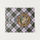 Clan MacPherson Wappen über Dress Tartan Wandteppich (Vorderseite (Horizontal))