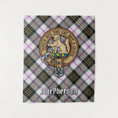 Clan MacPherson Wappen über Dress Tartan Wandteppich (Vorderseite)