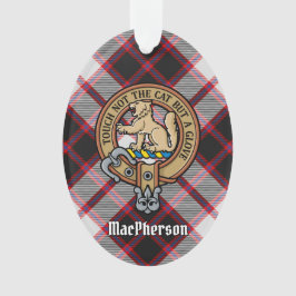 Clan MacPherson Wappen über Jagd Tartan Ornament