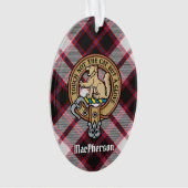 Clan MacPherson Wappen über Jagd Tartan Ornament (Vorderseite)