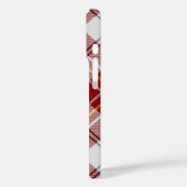 Clan MacPherson Wappen über Red Dress Tartan Case-Mate iPhone Hülle (Rückseite / Links)