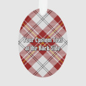 Clan MacPherson Wappen über Red Dress Tartan Ornament (Rückseite)