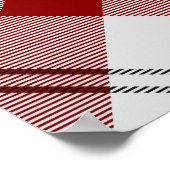 Clan MacPherson Wappen über Red Dress Tartan Poster (Ecke)