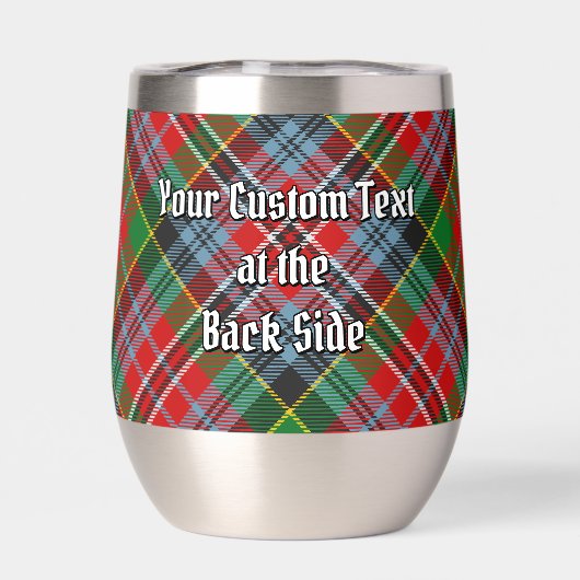 Clan MacPherson Wappen über Tartan (Rückseite)