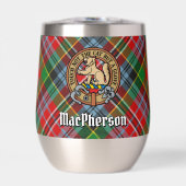Clan MacPherson Wappen über Tartan (Vorderseite)