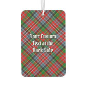 Clan MacPherson Wappen über Tartan Air Freshener Autolufterfrischer (Rückseite)