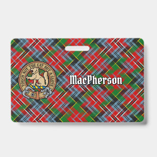 Clan MacPherson-Wappen über Tartan Ausweis
