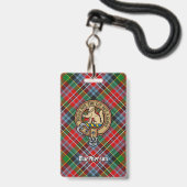 Clan MacPherson Wappen über Tartan Ausweis (Vorderseite mit Lanyard)