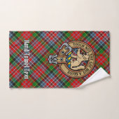 Clan MacPherson Wappen über Tartan Badhandtuch Set (Handtuch)