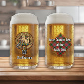 Clan MacPherson Wappen über Tartan Dosenglas