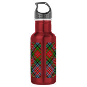 Clan MacPherson Wappen über Tartan Edelstahlflasche (Rückseite)