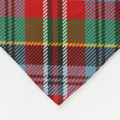Clan MacPherson Wappen über Tartan Fleecedecke (Ecke)