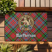 Clan MacPherson Wappen über Tartan Fußmatte