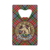 Clan MacPherson Wappen über Tartan Geldbeutel Flaschenöffner (Vorderseite)