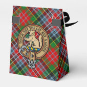 Clan MacPherson Wappen über Tartan Geschenkschachtel (Rückseite)
