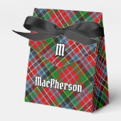 Clan MacPherson Wappen über Tartan Geschenkschachtel (Vorderseite)