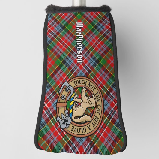 Clan MacPherson Wappen über Tartan Golf Headcover (Rotieren 90)