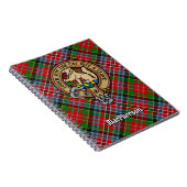 Clan MacPherson Wappen über Tartan Notizblock (Rechte Seite)