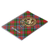 Clan MacPherson Wappen über Tartan Notizblock (Linke Seite)