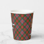 Clan MacPherson Wappen über Tartan Paper Cups Pappbecher (Rechts)