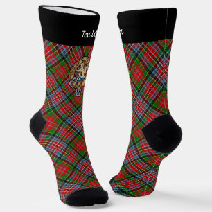 Clan MacPherson Wappen über Tartan Socks Socken