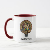 Clan MacPherson Wappen über Tartan Tasse (Links)