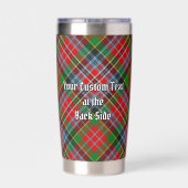 Clan MacPherson Wappen über Tartan Thermobecher (Rückseite)