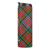 Clan MacPherson Wappen über Tartan Thermosbecher (Nach rechts gedreht)
