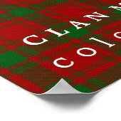 Clan MacQuarrie Colors of Scotland Tartan Poster (Ecke)