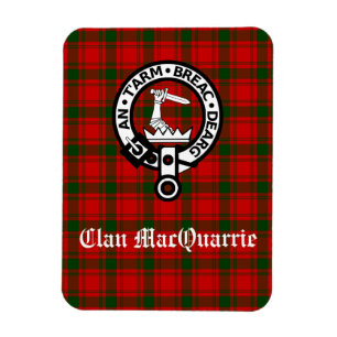 Clan MacQuarrie Tartan and Crest Magnet