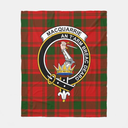 Clan MacQuarrie Tartan Kariert Fleecedecke (Vorderseite)