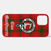 Clan MacQuarrie Tartan und Wappen Case-Mate iPhone Hülle (Rückseite (Horizontal))