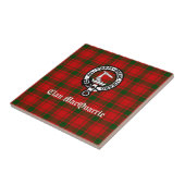 Clan MacQuarrie Tartan und Wappen Fliese (Seite)