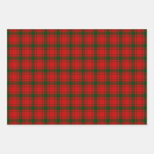Clan MacQuarrie Tartan und Wappen Geschenkpapier Set (Vorderseite)