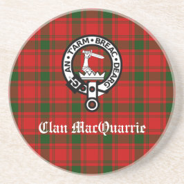 Clan MacQuarrie Tartan und Wappen Getränkeuntersetzer