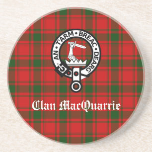 Clan MacQuarrie Tartan und Wappen Getränkeuntersetzer