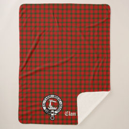 Clan MacQuarrie Tartan und Wappen Sherpadecke