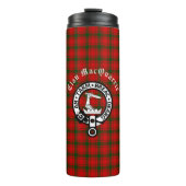 Clan MacQuarrie Tartan und Wappen Thermosbecher (Vorderseite)