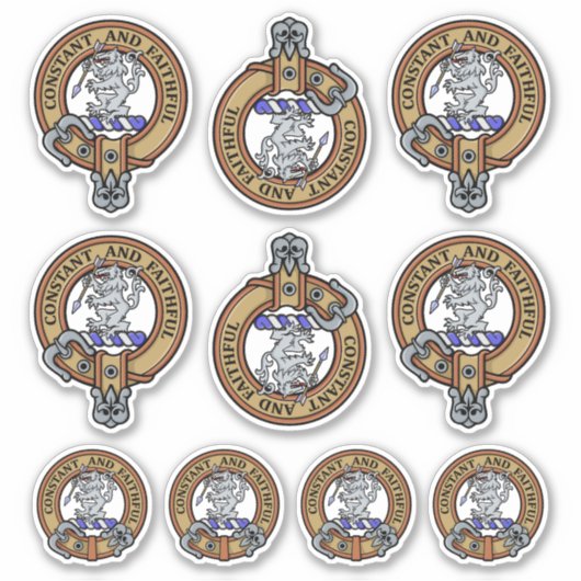 Clan MacQueen Crest Sticker Set (Vorderseite)