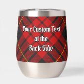 Clan MacQueen Crest über Tartan (Rückseite)