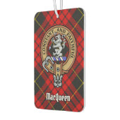 Clan MacQueen Crest über Tartan Autolufterfrischer (Links)