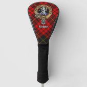 Clan MacQueen Crest über Tartan Golf Headcover (Vorderseite)