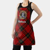 Clan MacQueen Crest über Tartan Schürze (InSitu)