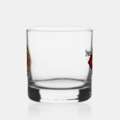 Clan MacQueen Crest über Tartan Whiskyglas (Links)