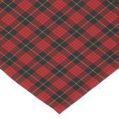 Clan MacQueen Red and Black Scottish Tartan Kurzer Tischläufer (Ecke)