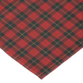 Clan MacQueen Red and Black Scottish Tartan Tischdecke (Schrägansicht)