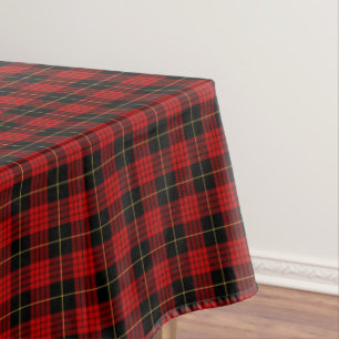 Clan MacQueen roter und schwarzer schottischer Tischdecke