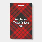 Clan MacQueen Tartan Ausweis (Rückseite)